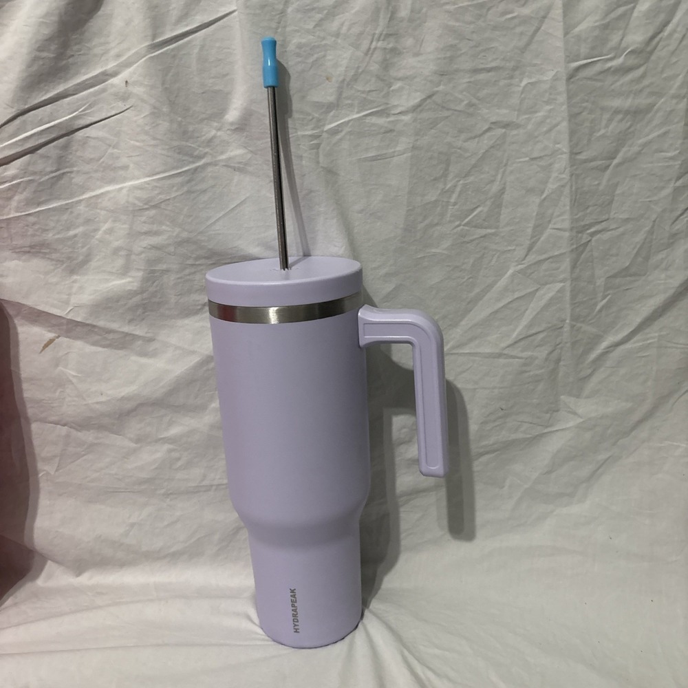 2 Hydrapeak Voyager 40 oz Tumbler Hot Pink &‎ Purple Handle Straw Lid Water - Picture 8 of 13